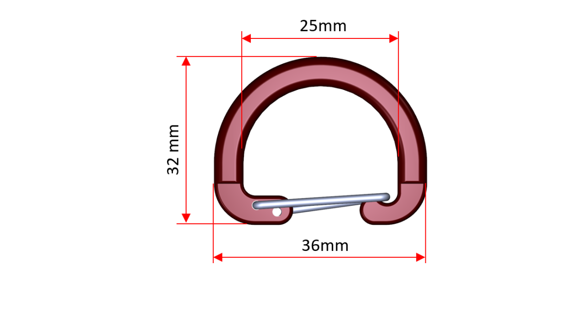 CB012_25MM_DRING CARABINEER