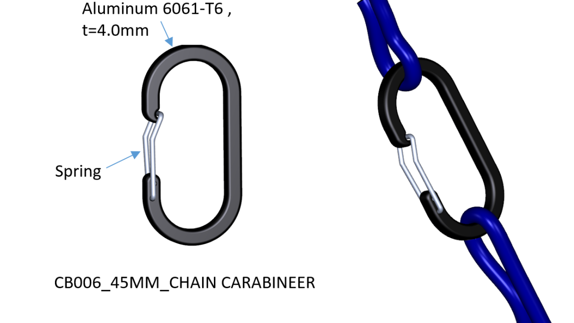 CB006_45MM_CHAIN CARABINEER