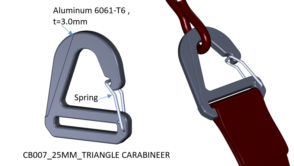 CB007_25MM_TRIANGLE CARABINEER