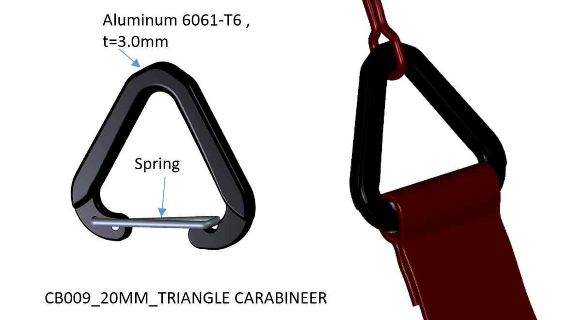 CB009_20MM_TRIANGLE CARABINEER