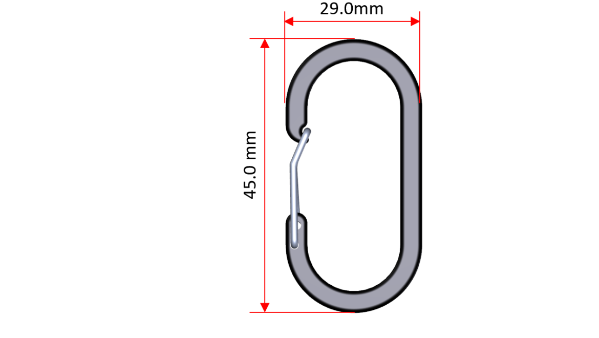 CB006_45MM_CHAIN CARABINEER